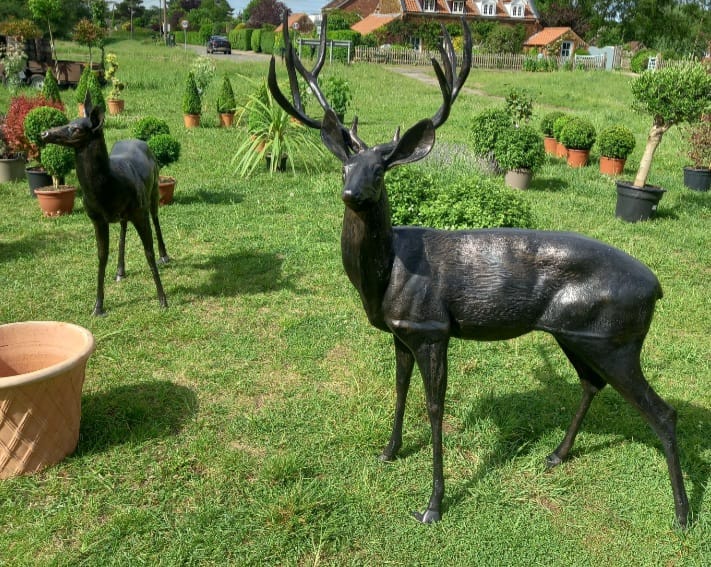 Bronze Deer Running